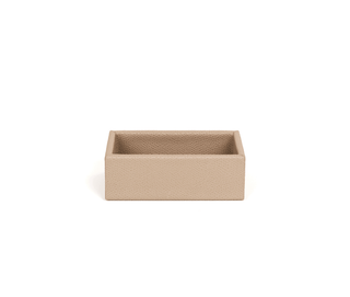 small genuine leather soap holder jewelry tray front view
