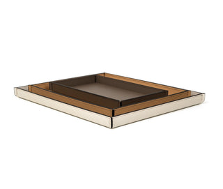 leather rectangular tray pinetti calfskin leather serving tray rigid structure detail