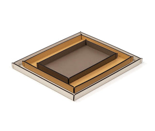 leather rectangular tray pinetti calfskin leather serving tray rigid structure set view