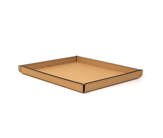 leather rectangular tray pinetti calfskin leather serving tray rigid structure close-up