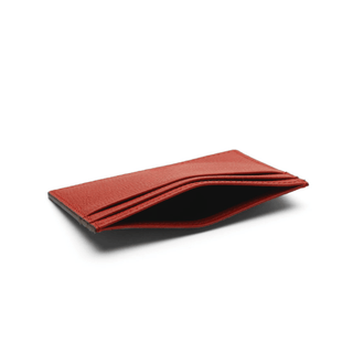 red leather card holder haven men's compact epsom pattern wallet close-up