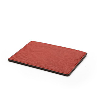 red leather card holder haven men's compact epsom pattern wallet side view