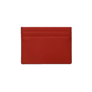 red leather card holder haven men's compact epsom pattern wallet front view
