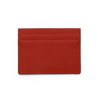 red leather card holder haven men's compact epsom pattern wallet detail
