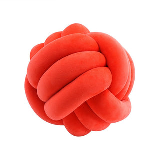 knotted ball throw pillow large decorative cushion unique knot design back view
