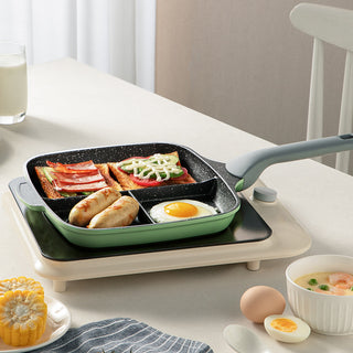 nonstick breakfast pan pfoa free granite stone heat resistant eco silicon handle set view