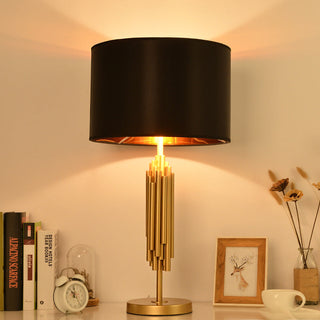 Luxury gold and black table lamp — elegant modern bedside light