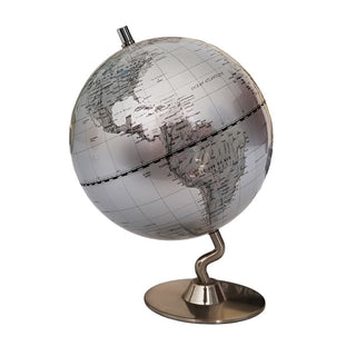 timeless world globe vintage metal desktop globe celestial map classic design front view