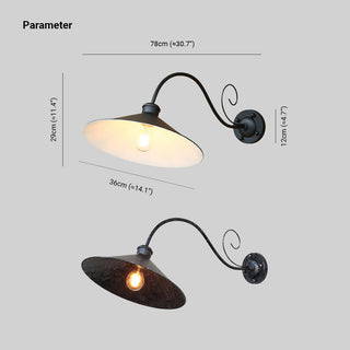 Vintage Metal Wall Light – Retro Outdoor Light With Iron Wall Sconce Finish