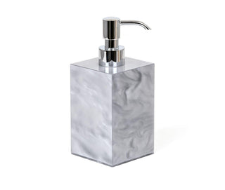 square resin soap dispenser stylish bathroom lotion pump detail