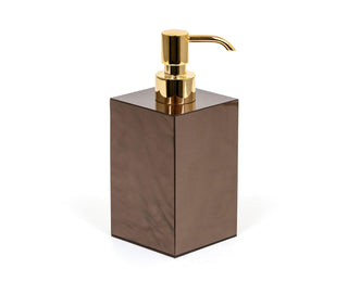 square resin soap dispenser stylish bathroom lotion pump side view