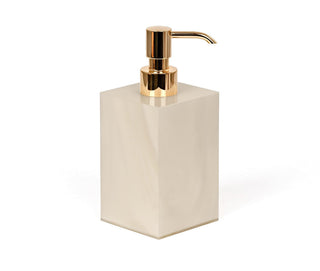 square resin soap dispenser stylish bathroom lotion pump close-up