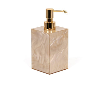 square resin soap dispenser stylish bathroom lotion pump front view