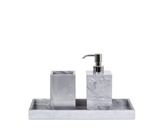 Bea square modern bathroom accessories set soap dispenser pump detail