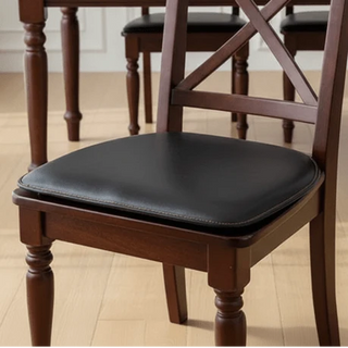faux leather chair cushion with ties