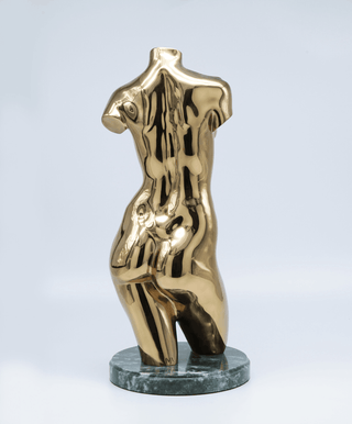 bronze female limited edition figurative art sculpture stone base set view