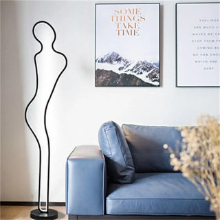 WOMAN female silhouette lamp – diagram and scale view