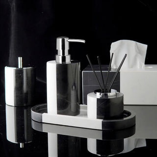 black white split design marble luxury bathroom accessories set product view