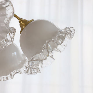 Copper large resin chandelier wide — flower brass warm ceiling