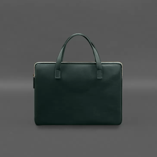 leather laptop sleeve 13 inch crust leather handles front pocket detail