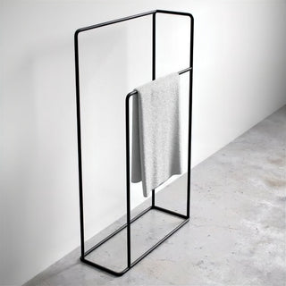 durable dual bar metal wall mounted towel rack minimalist bathroom top view