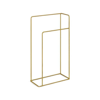 durable dual bar metal wall mounted towel rack minimalist bathroom close-up