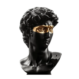 david head classical art bust resin sculpture modern decor front view