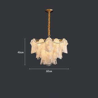 Cloud frosted pendant chandelier — luxury glass living room warm