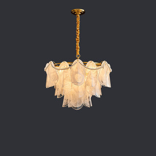 Cloud frosted glass chandelier — luxury living room pendant ceiling light