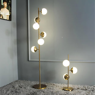 Glass metal magic tree lamp close-up — LED detail