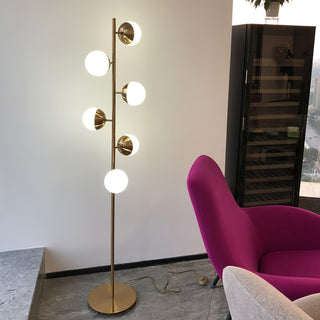 Magic tree floor lamp setting — glass metal LED wide