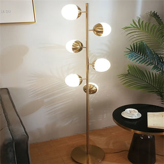 Glass metal tree lamp — magic LED warm interior