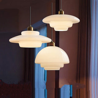 Suspension en verre nordique – Suspension minimaliste avec abat-jour en verre élégant