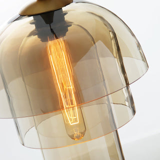 Suspension dôme en verre - Lampe dôme multicouche moderne pour îlot de cuisine