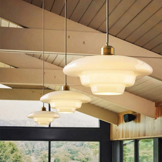 Suspension en verre nordique – Suspension minimaliste avec abat-jour en verre élégant