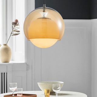 Suspension Vintage Orange – Lampe Pendante en Verre Bauhaus pour Cuisine et Salle à Manger