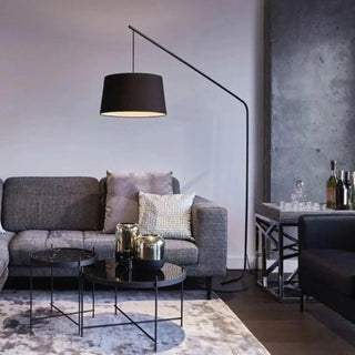 GRANV large arc floor lamp – fabric shade and base detail