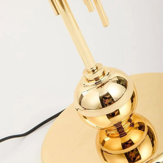 LARGE grand floor lamp – glossy gold metallic base