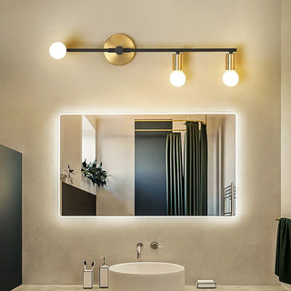 gold 3-ball wall sconce E27 – 66cm modern design