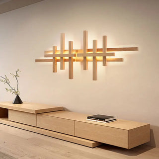 cross wood wall sconce beige G9 LED 40W – Scandinavian IP65