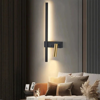 Directional wall sconce G9 13W black gold IP65 50cm