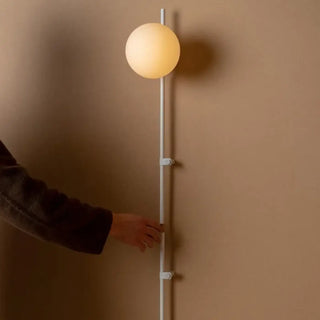 Large glass globe sconce detail – G9 metal IP65 modern design