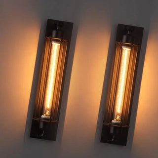 Black punk style wall light E27 outdoor indoor metal