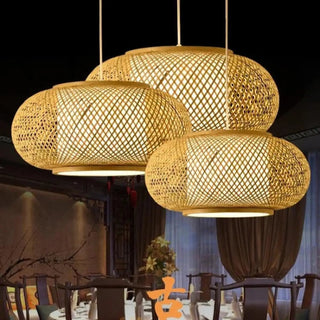 BRAMO Large Rattan Ceiling Light – view 1
