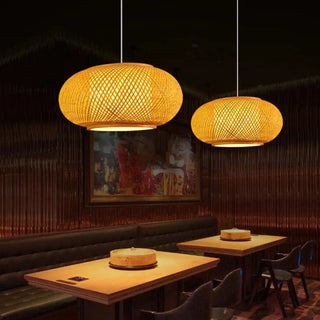 BRAMO Large Rattan Ceiling Light – view 3