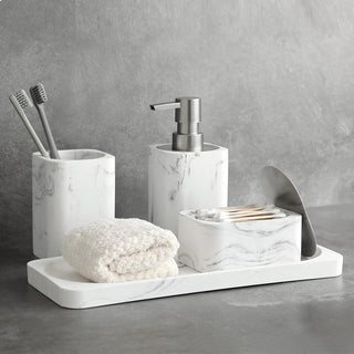 luxury elegant bathroom accessory set modern style upgrade detail
