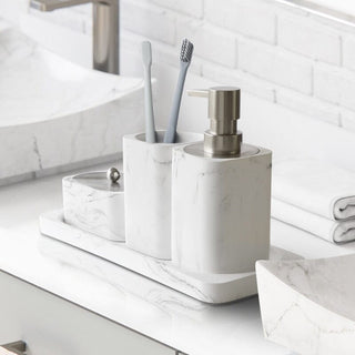 luxury elegant bathroom accessory set modern style upgrade lifestyle view