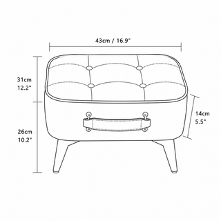 green upholstered foot rest stool