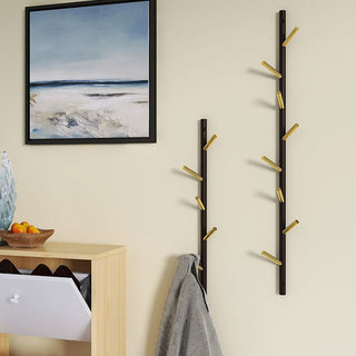 tree branch wall mount clothes hook rustic coat hanger artistic home set view