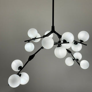 Nature Globe Chandelier – Modern Suspension Light With Adjustable LED Warm Ambient Lighting